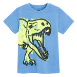 Tričko s krátkým rukávem s dinosaurem -modré - 104 BLUE