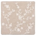 GREEN GATE Vyšívaný povlak na polštář Timian White 40 × 40 cm, béžová barva, textil