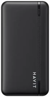 Havit PB90 10000 mAh černá / Power banka / 2x USB / 1x USB-C / 1x MicroUSB / stav baterie (PB90 black)