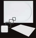 HOPA - Obdelníková mramorová sprchová vanička LAKA - Rozměr A - 160, Rozměr B - 80 VANKCOBDEL1680