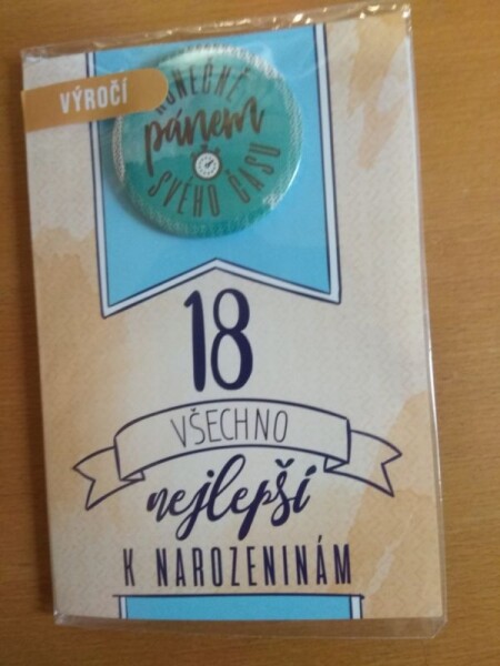 Nekupto Přání - s plackou 18 pro kluka