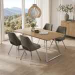 Jídelní židle, zelená, látka bouclé, DCL-W1174 GRN2