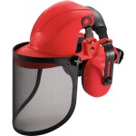 STREND PRO 313927 Ochranný obličejový štít s mušlovými chrániči sluchu, ocelová mřížka