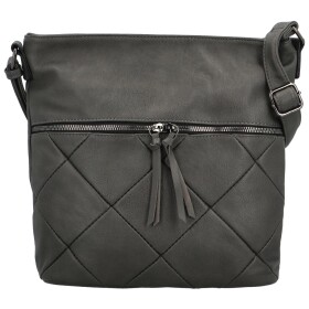 Stylová dámská koženková crossbody kabelka Aristid, šedá