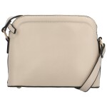 Trendy dámská koženková crossbody kabelka Dagoma, krémová