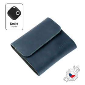 FIXED Smile Classic Wallet kožená peněženka se smart trackerem FIXED Smile PRO modrá FIXSM-SCW2-BL