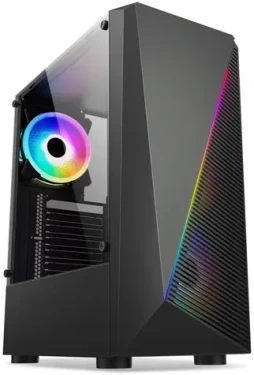 1stCOOL SHARK 2 černá / PC skříň / Middle Tower / Bez zdroje / USB 3.0 / RGB ventilátor / tvrzené sklo (ML-SHARK2-AU-USB3)