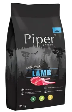 Dolina Noteci Piper Animals jehněčí 12 kg / Granule pro psy / dospělý pes / všechna plemena / bez lepku / bez sóji
