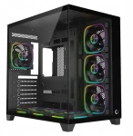 Rampage SEALITE černá / PC skříň / Tvrzené sklo / 7x ARGB PWM ventilátor (SEALITE-BLACK)