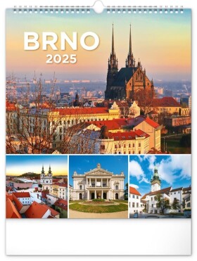 Kalendář 2025 nástěnný: Brno, 30 34 cm