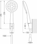 MEXEN/S - R-67 sprchový set point, chrom 785675052-00
