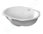 DURAVIT - Santosa Umyvadlo zápustné, 510x375 mm, s přepadem, WonderGliss, bílá 04665100001