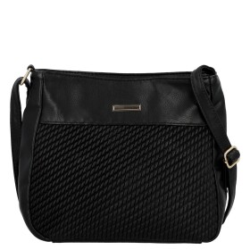 Trendy dámská koženková crossbody kabelka Pita, černá