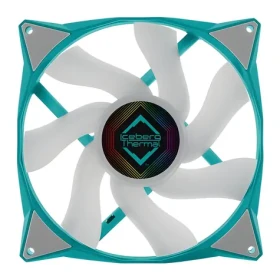 Iceberg Thermal IceGALE ARGB tyrkysová / Ventilátor / 140 mm / Kuličkové ložisko / 1600 RPM / 96 CFM / 4-Pin PWM (ICEGALE14A-D0A)
