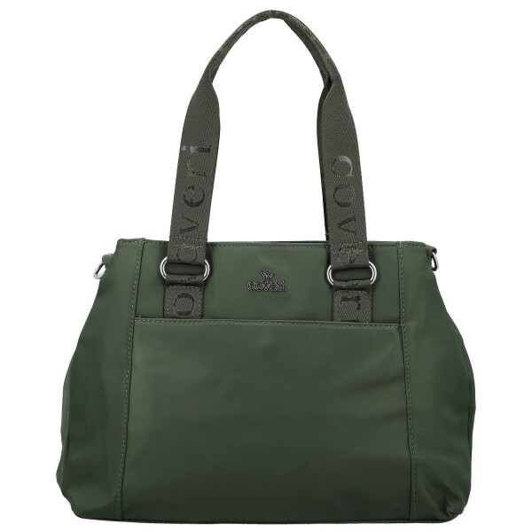 Stylová dámská nylonová kabelka do ruky Elke, tmavě zelená