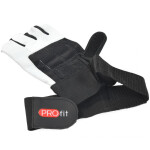 Pánské kulturistické rukavice GYM PRO W M 1615 černo/bílé - PROFIT XL