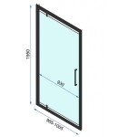 REA/S - Přístěnná sprchová kabina Rapid Swing Black Dveře: 70 x Sprchová zástěna: 100 KPL-009948