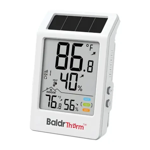 RainPoint BALDRTHERM B0707 / Meteostanice / Teplota a vlhkost vnitřní i venkovní / Solární napájení / Dosah 100 m (B0707)