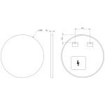 SAPHO - VELUR kulaté zrcadlo s LED podsvícením ø 60cm VE060