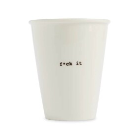 Helen b Porcelánový hrnek F*ck it 220 ml, bílá barva, porcelán