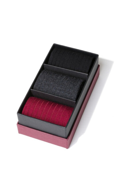 Boxy 3 páry - pánské vlněné ponožky 175 MIX3 41-43