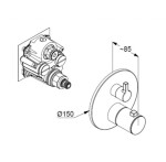 KLUDI - Nova Fonte Termostatická sprchová baterie pod omítku, matná černá 208853915