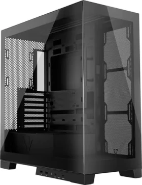 MODECOM Volcano Space černá / Skříň / Micro ATX / 1x USB-C / tvrzené sklo / bez zdroje (AT-SPACE-PG-NF-10-000000-0002)