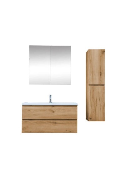 Koupelnová skříňka s umyvadlem SAT B-Way 99x50x45 cm dub mat KSETBWAY23 KSETBWAY23