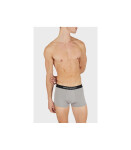 Pánské boxerky 111625 4R722 18111 šedé/bíle/potisk Emporio Armani