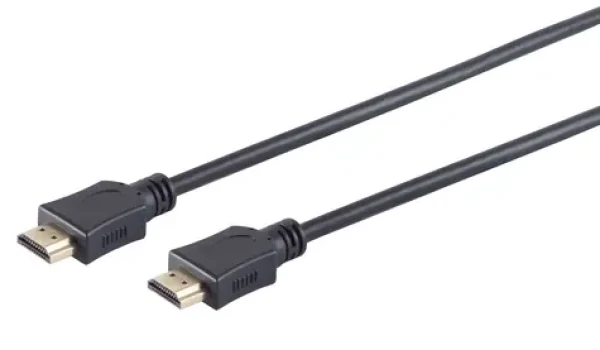 Sconn HDMI kabel černý / Kabel HDMI / pozlacené konektory / Ultra HD / 3D / HEAC / 1 m (77470)