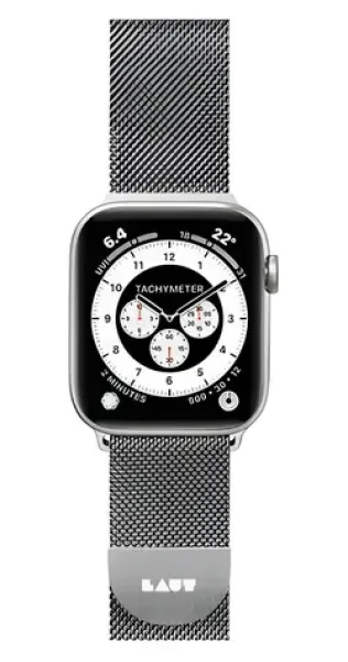 LAUT Steel LOOP stříbrná / Řemínek / pro Apple Watch 42 a 44 mm / nerezová ocel (LAUT_AWL_ST_SL)