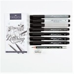 Faber-Castell Umělecký popisovač Pitt Artist Pen Hand Lettering, sada 9 ks