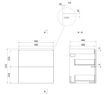 CERSANIT - Skříňka pod umyvadlo LARGA 60, antracit, montáž, FSC MIX70% SGSCH-COC-007574 S164-036