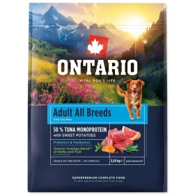 Ontario Adult All Breeds Monoprotein Tuna Sweet Potatoes 2.25kg / Granule pro dospělé psy (214-13138)