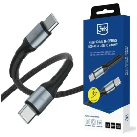 3mk Hyper kabel N-SERIES USB-C na USB-C 3m 48V/5A 240W černá / Datový kabel / PD 3.0 / QC 3.0 (5903108758215)
