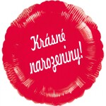 Balónek fóliový kruh červený Krásné narozeniny! balonky.cz Balónek fóliový kruh červený Krásné narozeniny! balonky.cz
