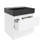 Koupelnová skříňka s umyvadlem SAT B-Way 59x50x45 cm bílá lesk BWAY260WU2BB BWAY260WU2BB