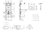GEBERIT - Duofix Set předstěnové instalace, klozetu Oudee Vortex a sedátka softclose, tlačítko Sigma01, lakovaný matný chrom SANI11CA1155