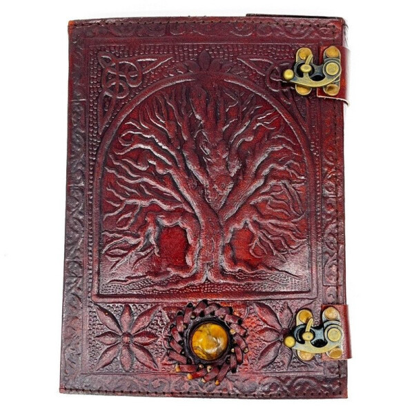 Kožený deník velký B 20x15cm, ruční papír