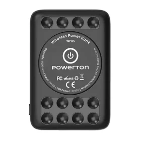 Powerton Powerbanka s bezdrátovým nabíjením černá / 5000mAh / 10W / USB (ANWP059XUB20)