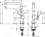 HANSGROHE - M54 Dřezová baterie Talis, matná černá 72840670