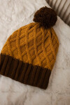 Milano fleecová čepice K203 mustard melange+brown UNI