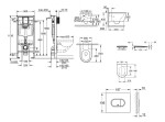 GROHE - Rapid SL Set předstěnové instalace, klozetu, sedátka SoftClose a tlačítka Arena Cosmopolitan, alpská bílá SANI11BB3132