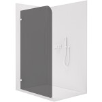 CERANO Sprchová zástěna Walk-in Orbis L/P - 8 mm - bílá matná, grafitové sklo - 80x200 cm
