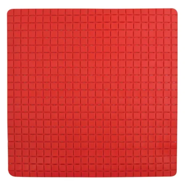 MSV Protiskluzová podložka do sprchy QUADRO Premium červená / SBS kaučuk / 54 x 54 cm