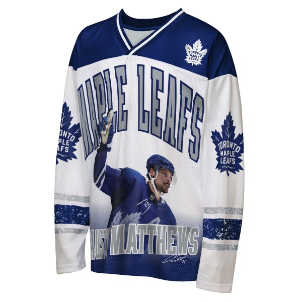Outerstuff Dětské tričko Auston Matthews #34 Toronto Maple Leafs NHL Player Polyester Top Velikost: Dětské XL (170 – 176)