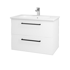 Dřevojas - Koupelnová skříňka GIO SZZ2 80 - M01 Bílá mat / Úchytka T06 / M01 Bílá mat 202163H