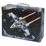 BAAGL Skládací školní kufřík Pixel Space s kováním / 32.5 x 10.5 x 26 cm (A-34857)