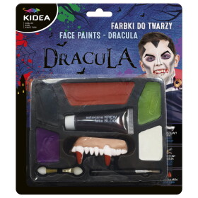 Kidea, FDTZDKA, sada barev na obličej, Dracula, 9 ks