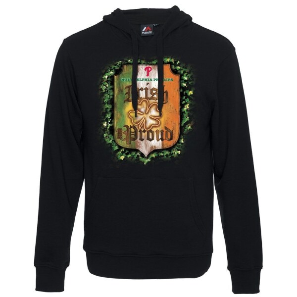 Majestic Pánská mikina Philadelphia Phillies MLB St. Patrick's Day Shamrock Hoodie Velikost: S